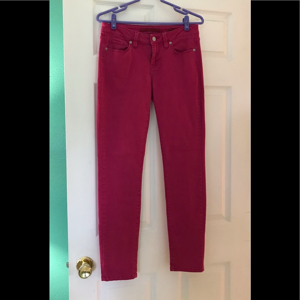Banana Republic pink skinny jeans